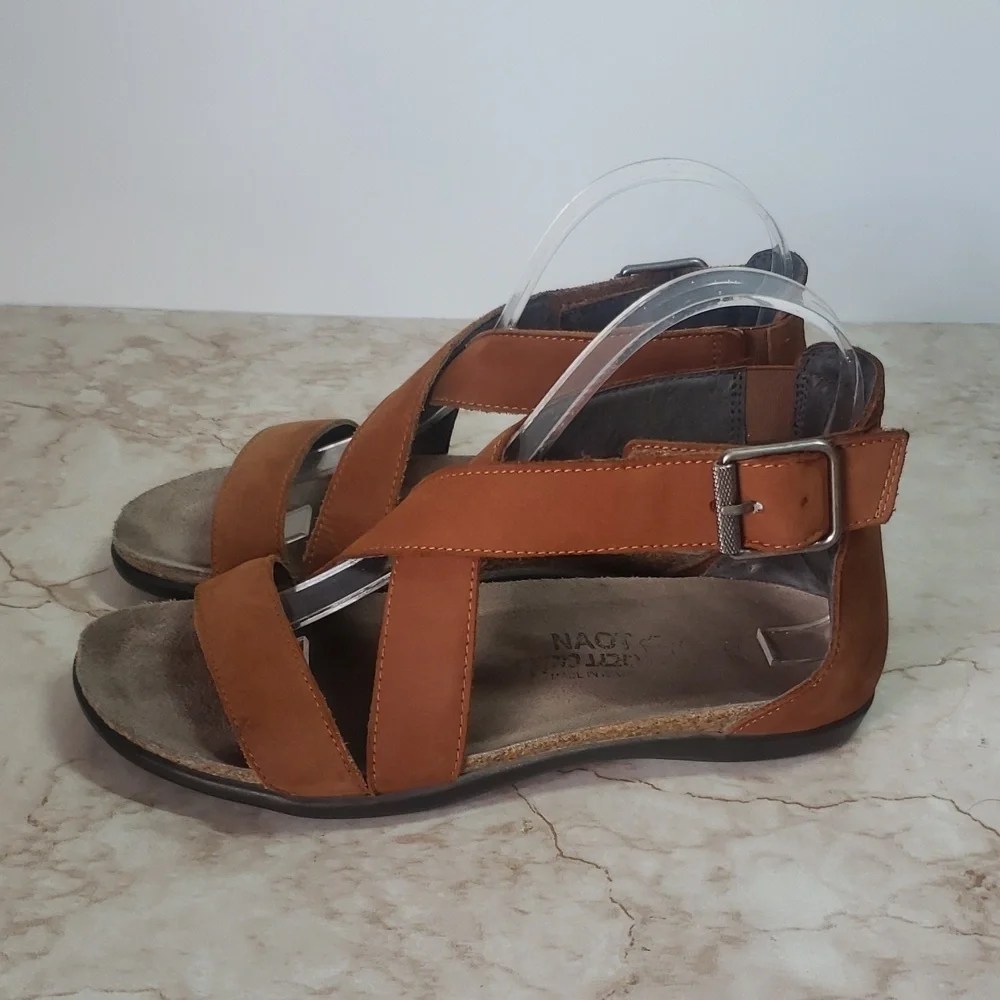 Naot Nrown Strappy Gladiator Sandals Size 37 - Picture 6 of 8